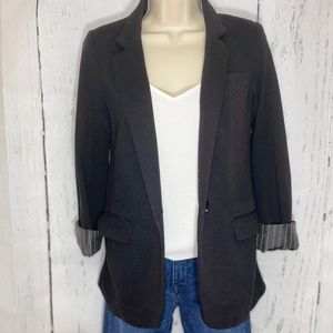 Express Casual Supersoft One Button Knit Blazer, Black, Size XXS, Used
